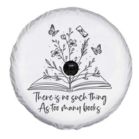 Floral Bookworm Reader Spare Tire Cover There Is No Such Thing As Too Many Books