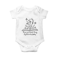 Floral Bookworm Reader Baby Onesie There Is No Such Thing As Too Many Books