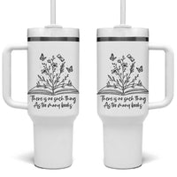 Floral Bookworm Reader Tumbler With Handle There Is No Such Thing As Too Many Books