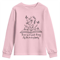 Floral Bookworm Reader Youth Sweatshirt There Is No Such Thing As Too Many Books