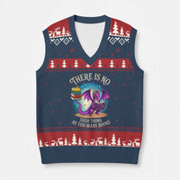 Fantasy Dragon Book Lover V-Neck Knit Sweater Vest There Is No Such Thing As Too Many Books
