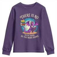 Fantasy Dragon Book Lover Youth Sweatshirt There Is No Such Thing As Too Many Books