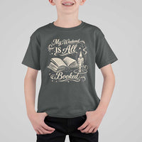 My Weekend Is All Booked Book Lover T Shirt For Kid Reading Enthusiast Quote
