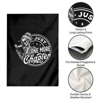 Just One More Chapter Skeleton Woman Garden Flag Book Lover Gift