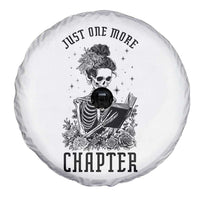 Funny Skeleton Book Lover Spare Tire Cover Just One More Chapter
