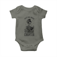 Funny Skeleton Book Lover Baby Onesie Just One More Chapter