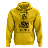 Funny Skeleton Book Lover Hoodie Just One More Chapter