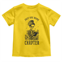 Funny Skeleton Book Lover Toddler T Shirt Just One More Chapter