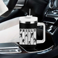 Baseball Lover Tumbler With Handle Philly Retro Spirit Proud Fan Sport Lover Gift