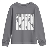 Baseball Lover Youth Sweatshirt Philly Retro Spirit Proud Fan Sport Lover Gift - Wonder Print Shop