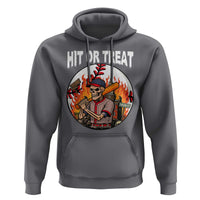 Funny Halloween Baseball Hoodie Hit Or Treat Skeleton Player - Wonder Print Shop