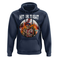 Funny Halloween Baseball Hoodie Hit Or Treat Skeleton Player - Wonder Print Shop