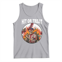Funny Halloween Baseball Tank Top Hit Or Treat Skeleton Player - Wonder Print Shop