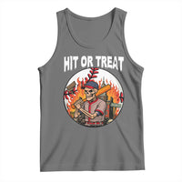 Funny Halloween Baseball Tank Top Hit Or Treat Skeleton Player - Wonder Print Shop