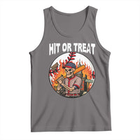 Funny Halloween Baseball Tank Top Hit Or Treat Skeleton Player - Wonder Print Shop