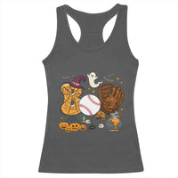 Halloween Baseball Racerback Tank Top Funny Boo Player Gift For Catcher - Wonder Print Shop