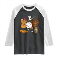 Halloween Baseball Raglan Shirt Funny Boo Player Gift For Catcher - Wonder Print Shop
