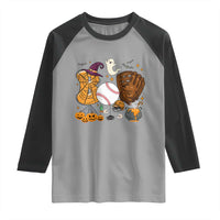 Halloween Baseball Raglan Shirt Funny Boo Player Gift For Catcher - Wonder Print Shop