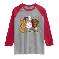 Halloween Baseball Raglan Shirt Funny Boo Player Gift For Catcher - Wonder Print Shop