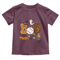 Halloween Baseball Toddler T Shirt Funny Boo Player Gift For Catcher - Wonder Print Shop
