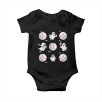 Halloween Baseball Baby Onesie Cute Ghost Playing Ball Gift - Wonder Print Shop