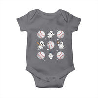 Halloween Baseball Baby Onesie Cute Ghost Playing Ball Gift - Wonder Print Shop