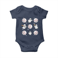 Halloween Baseball Baby Onesie Cute Ghost Playing Ball Gift - Wonder Print Shop