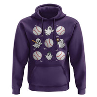 Halloween Baseball Hoodie Cute Ghost Playing Ball Gift - Wonder Print Shop