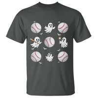 Halloween Baseball T Shirt Cute Ghost Playing Ball Gift - Wonder Print Shop
