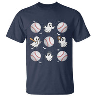 Halloween Baseball T Shirt Cute Ghost Playing Ball Gift - Wonder Print Shop
