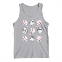 Halloween Baseball Tank Top Cute Ghost Playing Ball Gift - Wonder Print Shop