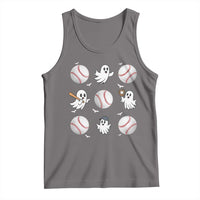 Halloween Baseball Tank Top Cute Ghost Playing Ball Gift - Wonder Print Shop