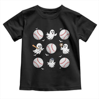 Halloween Baseball Toddler T Shirt Cute Ghost Playing Ball Gift - Wonder Print Shop