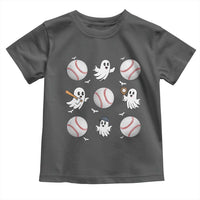 Halloween Baseball Toddler T Shirt Cute Ghost Playing Ball Gift - Wonder Print Shop