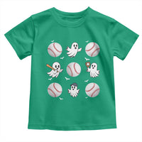 Halloween Baseball Toddler T Shirt Cute Ghost Playing Ball Gift - Wonder Print Shop