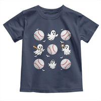Halloween Baseball Toddler T Shirt Cute Ghost Playing Ball Gift - Wonder Print Shop