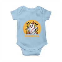 Funny Halloween Baseball Baby Onesie Cute Boo Playing Ball Gift - Wonder Print Shop