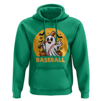 Funny Halloween Baseball Hoodie Cute Boo Playing Ball Gift - Wonder Print Shop