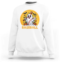 Funny Halloween Baseball Sweatshirt Cute Boo Playing Ball Gift - Wonder Print Shop