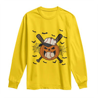 Creepy Jack O Lantern Baseball Long Sleeve Shirt Halloween Gift - Wonder Print Shop