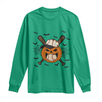 Creepy Jack O Lantern Baseball Long Sleeve Shirt Halloween Gift - Wonder Print Shop
