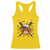 Creepy Jack O Lantern Baseball Racerback Tank Top Halloween Gift - Wonder Print Shop