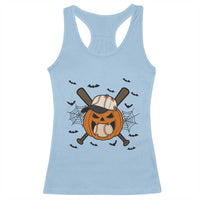 Creepy Jack O Lantern Baseball Racerback Tank Top Halloween Gift - Wonder Print Shop