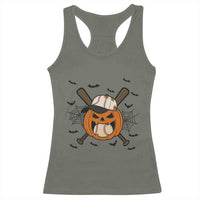Creepy Jack O Lantern Baseball Racerback Tank Top Halloween Gift - Wonder Print Shop