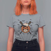 Creepy Jack O Lantern Baseball T Shirt For Women Halloween Gift - Wonder Print Shop