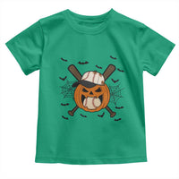 Creepy Jack O Lantern Baseball Toddler T Shirt Halloween Gift - Wonder Print Shop
