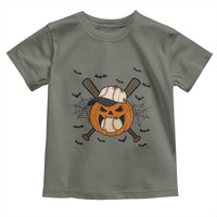 Creepy Jack O Lantern Baseball Toddler T Shirt Halloween Gift - Wonder Print Shop