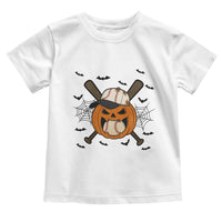Creepy Jack O Lantern Baseball Toddler T Shirt Halloween Gift - Wonder Print Shop