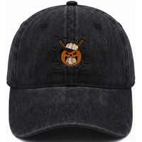 Creepy Jack O Lantern Baseball Washed Cotton Baseball Cap Halloween Gift
