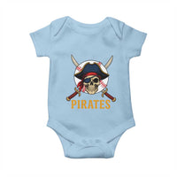 Pirates Baseball Baby Onesie Skeleton Sport Lover Gift - Wonder Print Shop